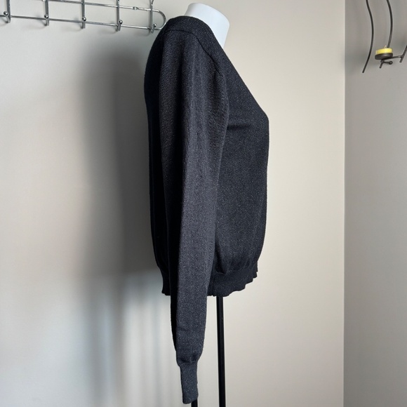 Dear‎ Rose New York Lightweight Button Front Cardigan Sweater Black Glitter XL - Picture 5 of 14